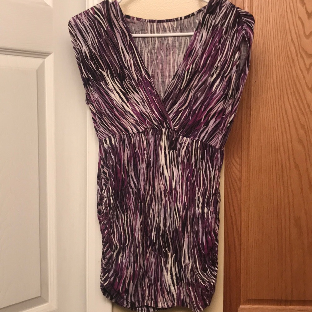 Purple Striped Morherhood Maternity Top